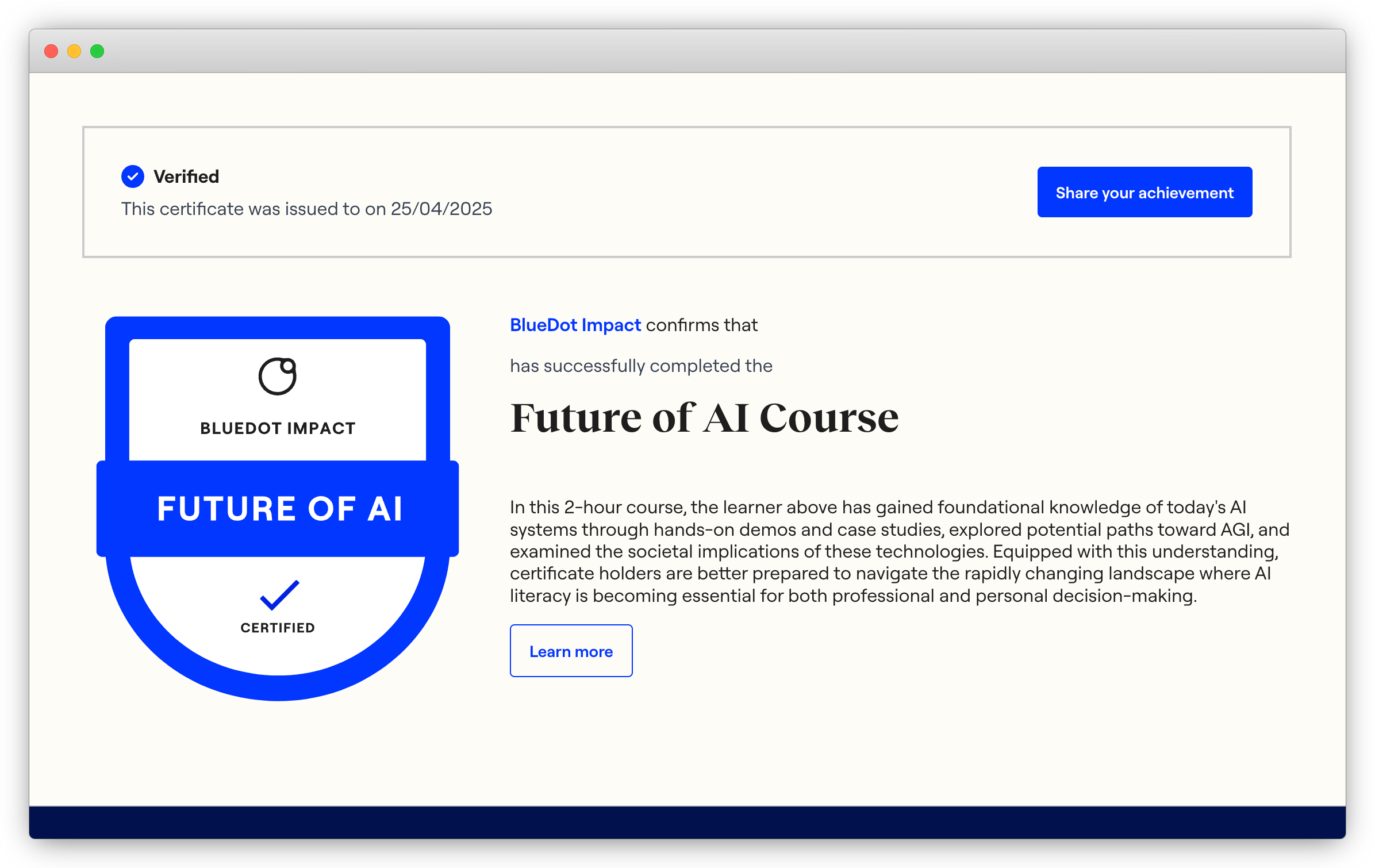 Get certified